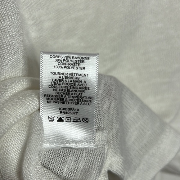NWT Sanctuary Women’s XS long sleeve white top rayon - Picture 5 of 6